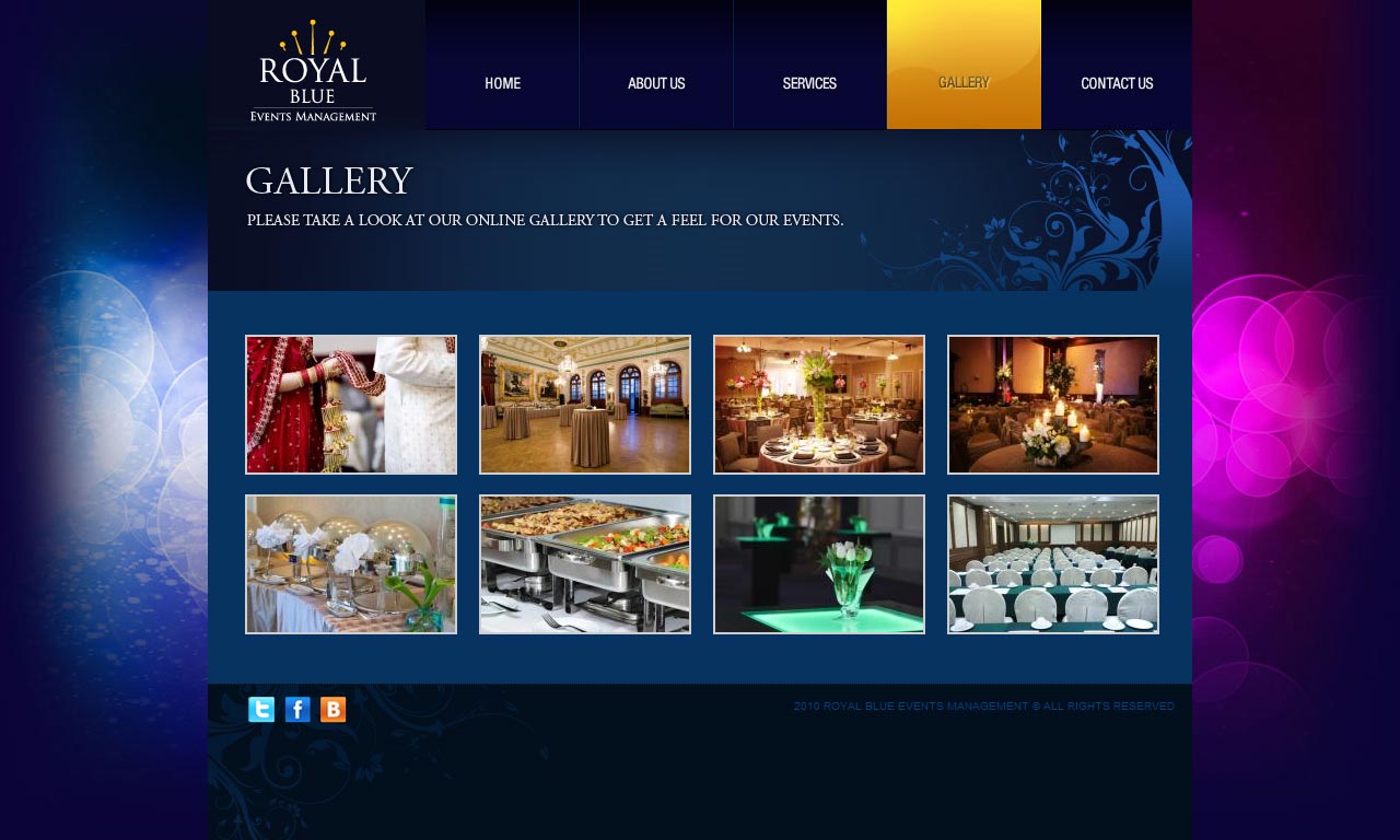 Royal Blue gallery page image.