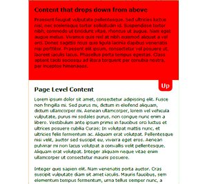 Demo 1 example with floating set to false. jQuery tab down plug-in example