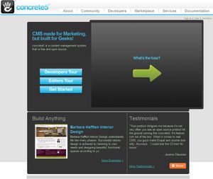 concrete5 homepage