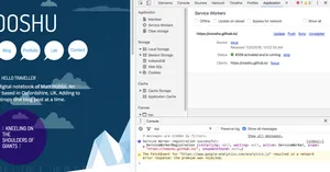 Service worker is visible and active in Chrome Canary version 54. Chrome Canary has a new application tab for use with service workers