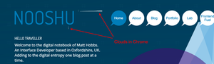 Example of the broken clouds in Chrome browser