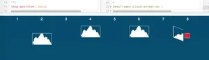 Chrome 66 looks really broken, with some clouds not even being rendered. Chrome rendering the example