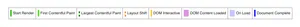 Key for the vertical lines displayed on the timeline. From left to right: Start render, First Contentful Paint, Largest Contentful Paint, Layout Shift,DOM interactive, DOM content loaded, On load, Document complete.
