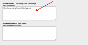 Using the WPT UI you can block assets from loading. Here we block the font CSS from loading.
