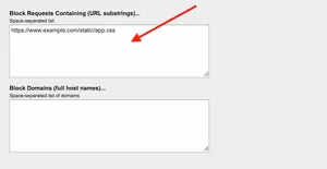 Using the WPT UI you can block assets from loading. Here we block the font CSS from loading.