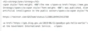Image of a tweet dropped into a wordpress blog post that then gets expanded.