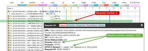 Here we see the default waterfall for Nike, with the vendor JS with a priority weight of 220.