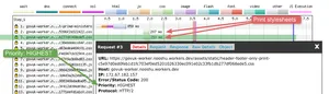 In this waterfall we have preloaded the print CSS and it can be seen at requests 1 and 2.