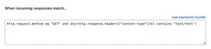 Add the response headers when a GET request is seen.