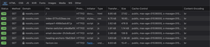 The result of my brotli modification on my Pro Cloudflare account. All assets that are served are now Brotli compressed.