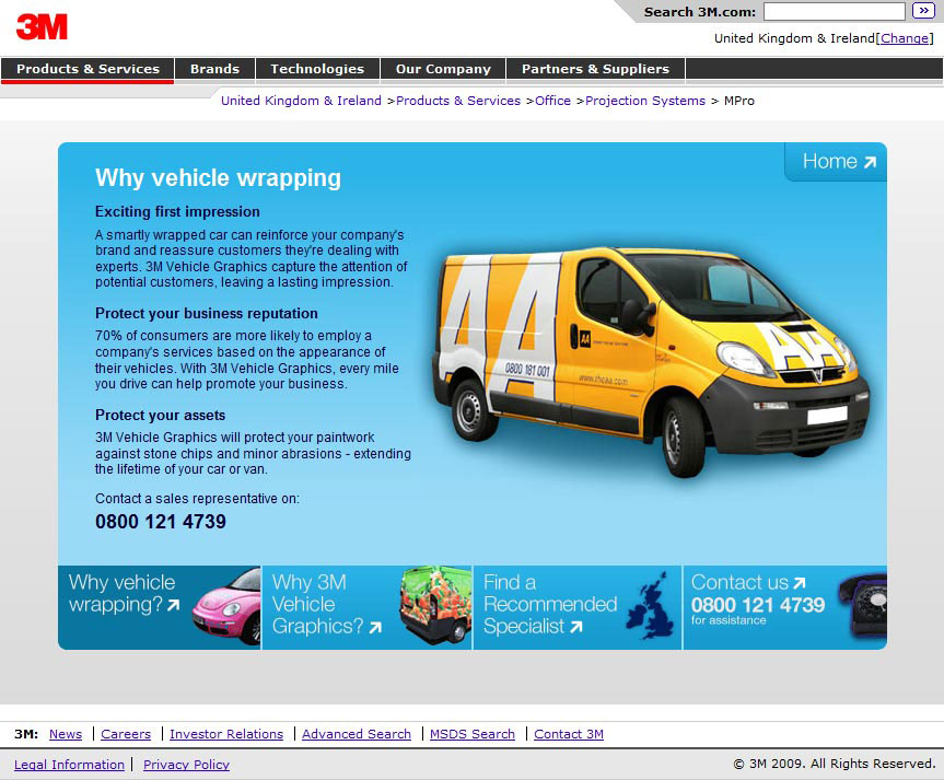 3M Vehicle Wrapping why page image.