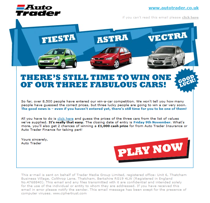 Auto Trader email template 3.