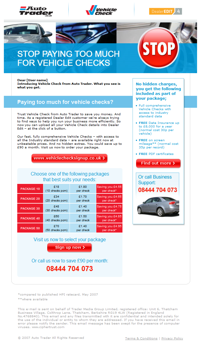Auto Trader email template 5.