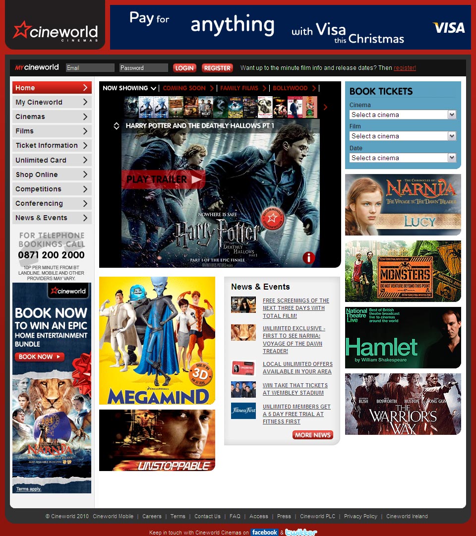 Cineworld Narnia promotion page 3.