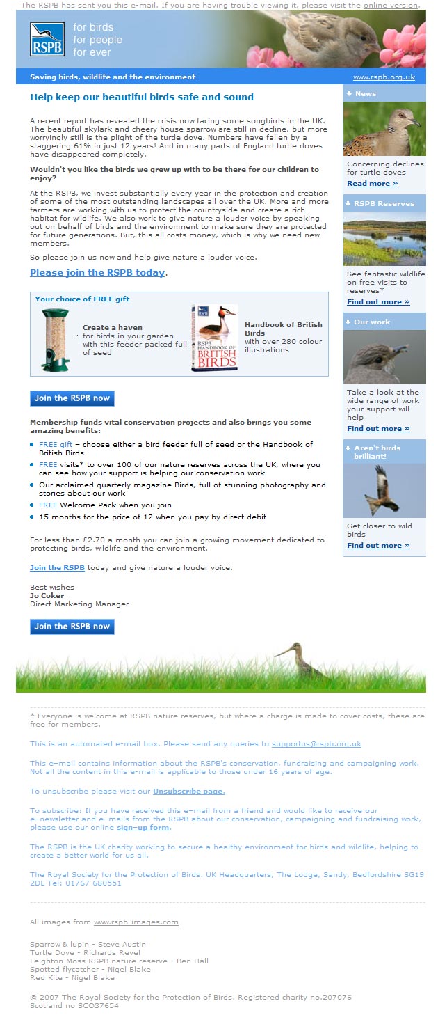 RSPB email template 1.