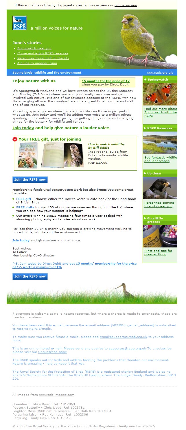 RSPB email template 2.