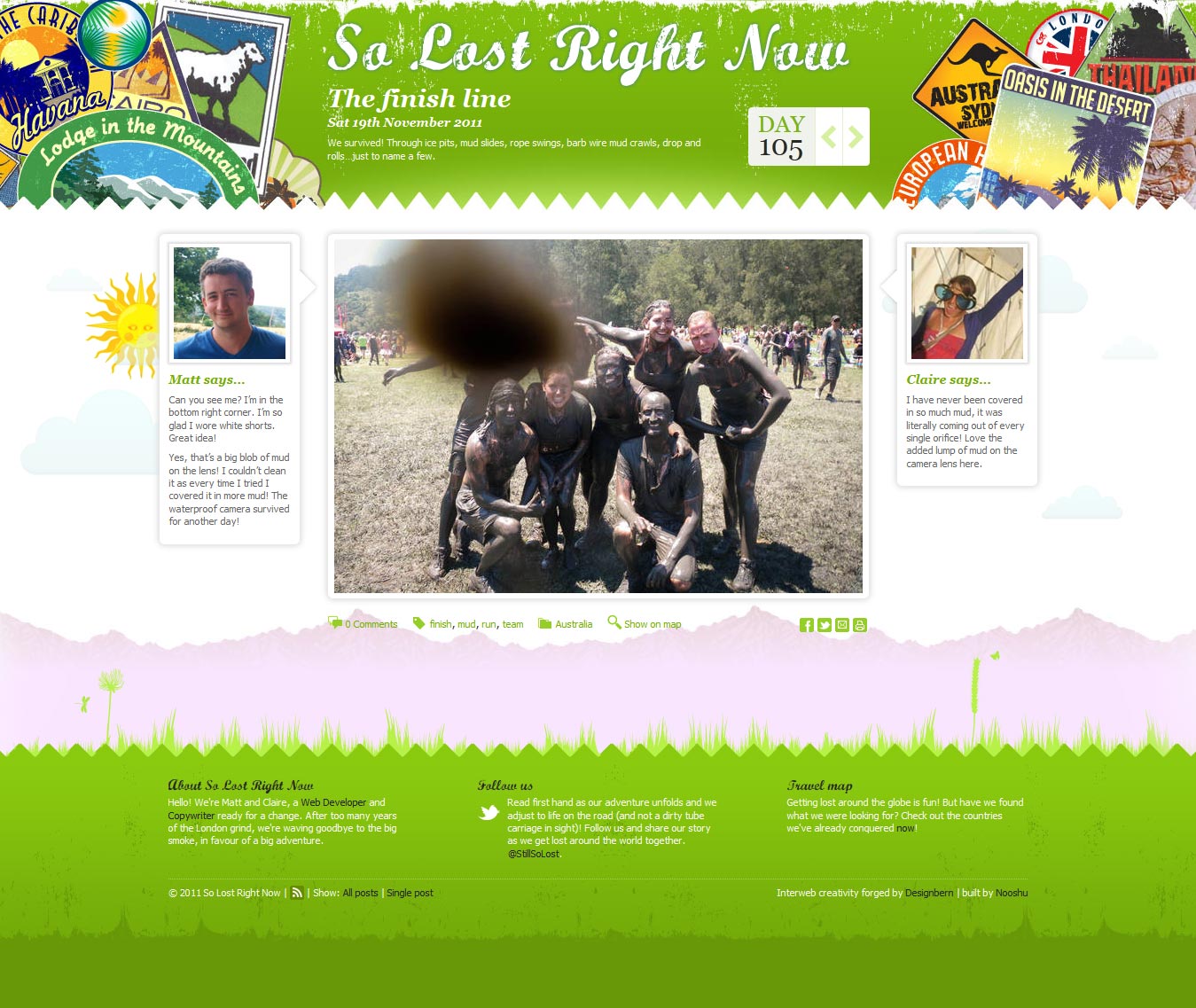 So Lost Right Now homepage.