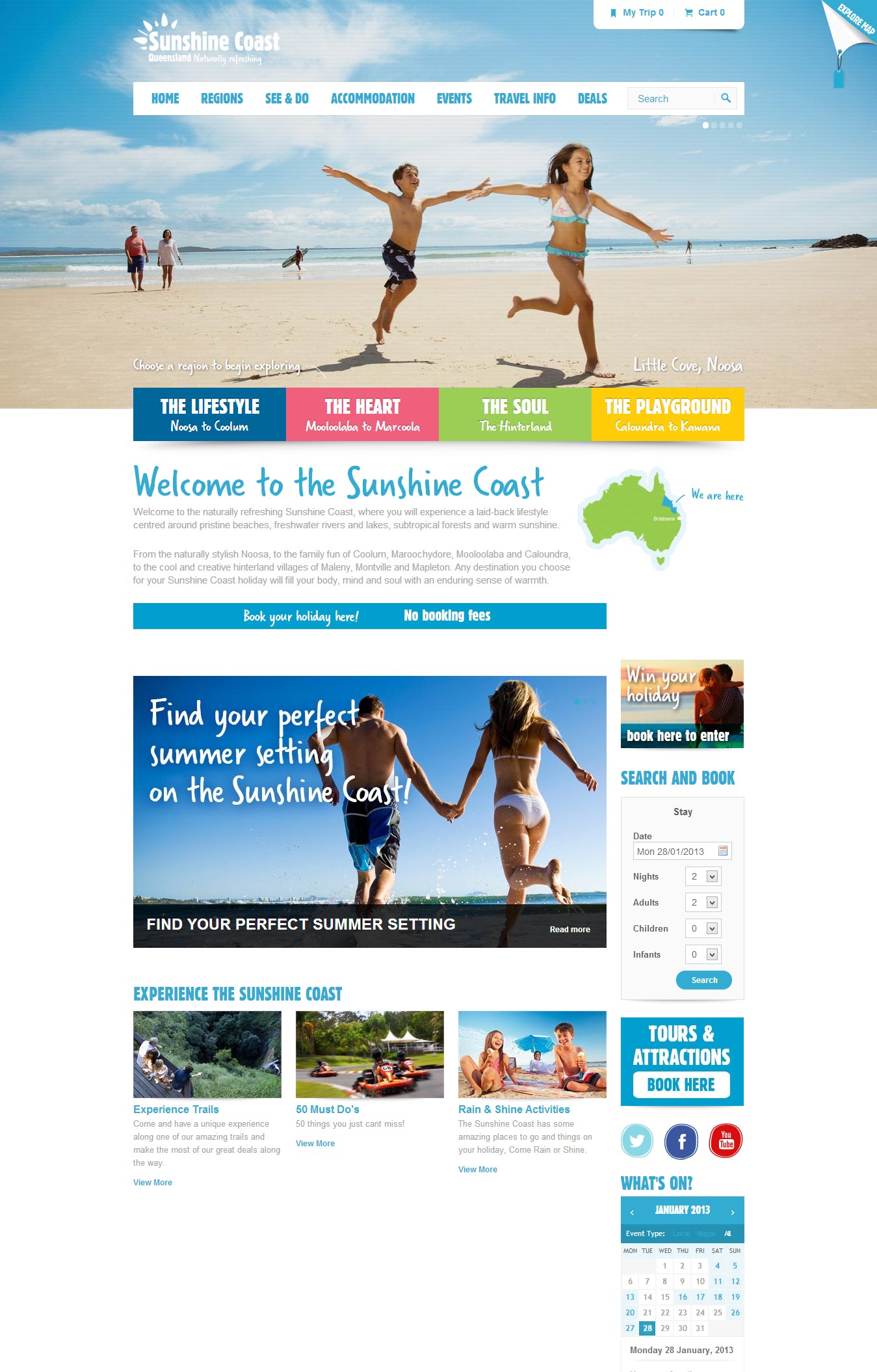 Sunshine Coast homepage.