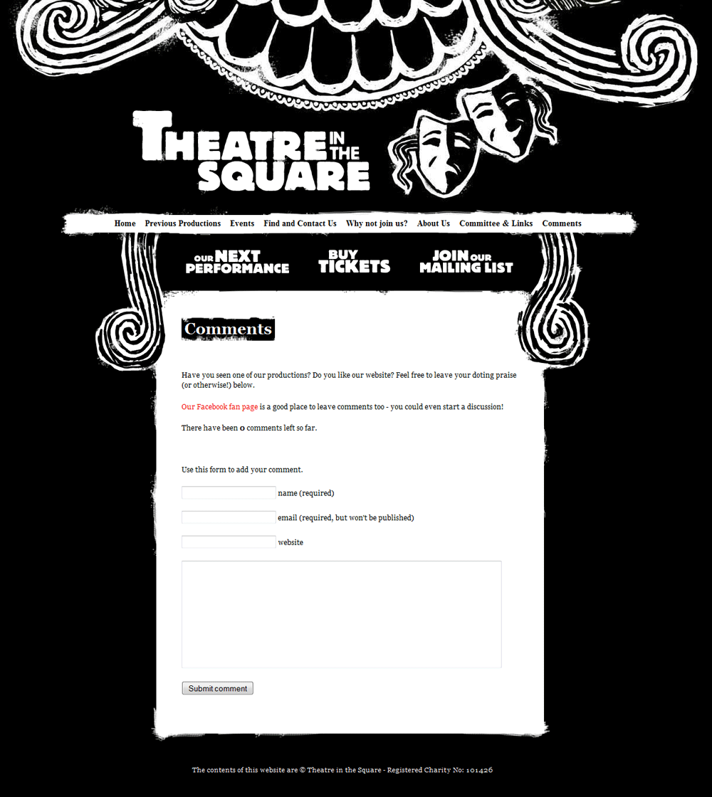 Theatre in the Square contact page.