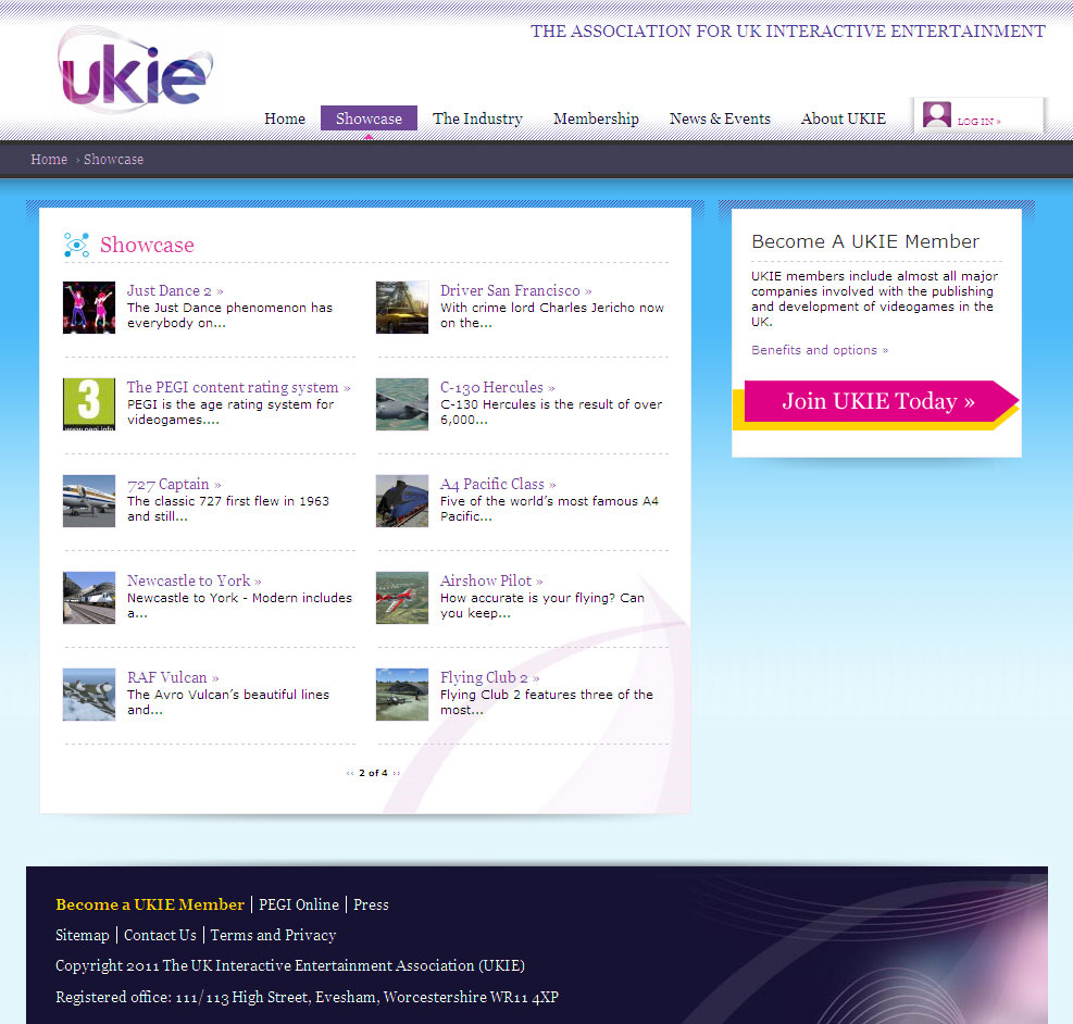UKIE showcase page.