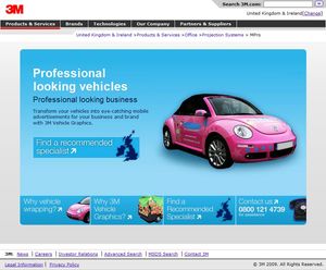 3M Vehicle Wrapping homepage.