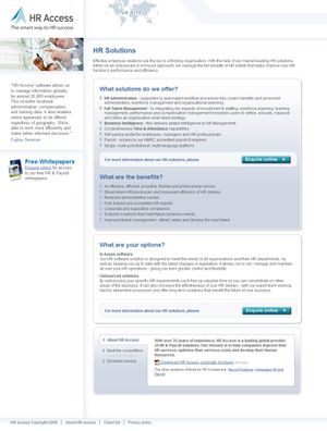 HR Access homepage.