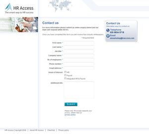 HR Access contact.