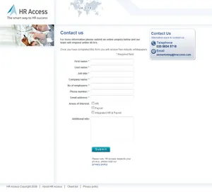 HR Access contact.