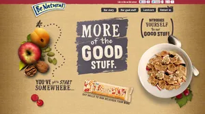 Kellogg's Be Natural homepage 1.