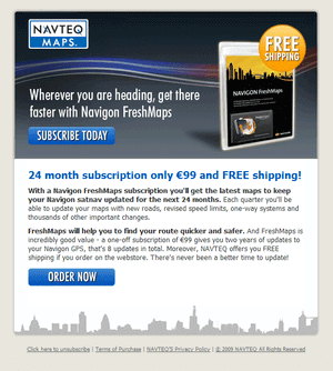 NAVTEQ email template 4.