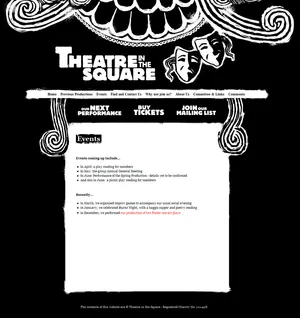 Theatre in the Square events page.